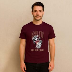 Men Round Printed Reality Tshirt